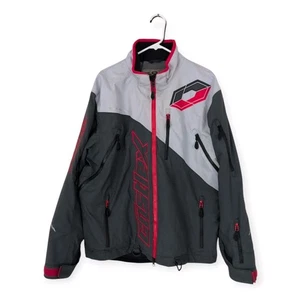 CastleX Polar G2 Men's Snowmobile Jacket L Blk/Grey/Red Waterproof Windproof  - Picture 1 of 17