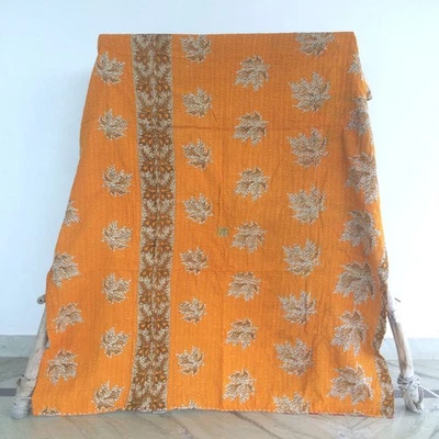 Cobertor Kantha tradicional vintage duplo lance boêmio 1 peça roupa de cama Ralli Gudari - Imagem 1 de 2
