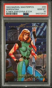 1993 MARVEL MASTERPIECES SKYBOX DYNA-ETCH FOIL SERPENTINA 2099 #S5 PSA 10 GEM MT - Picture 1 of 3