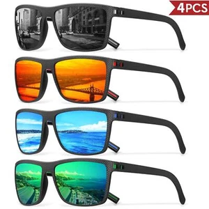 Herren 3/4er Pack UV polarisierte Sonnenbrillen leichte Sonnenbrillen für Outdoor-Sport - Bild 1 von 30