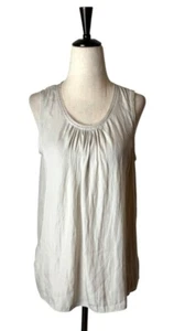 Lola & Sophie Tank Top Women XS Beige Cloud Silk Blend Scoop Neck Top NWT Luxury - Picture 1 of 11