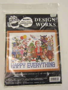 1994 Design Works #9380 Happy Everything All Holidays Counted Cross Stitch - NEW - Picture 1 of 8