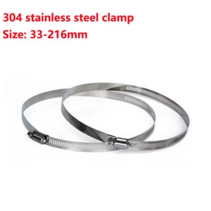 304 Stainless Steel Hose Clips Pipe Clamps -jubilee Type O Clips 304ss 33-216mm - Picture 1 of 9