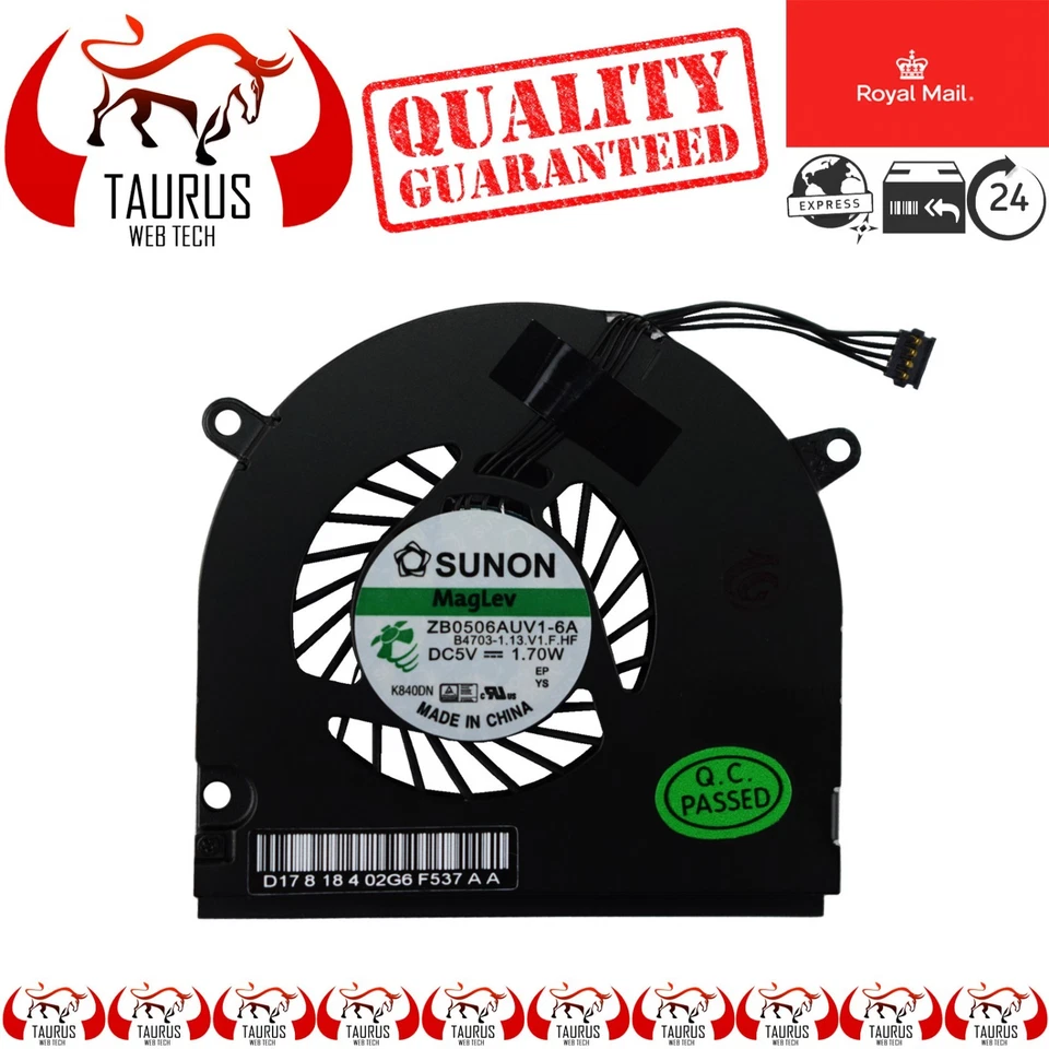 Apple Macbook Pro 13" Unibody Fan for A1278 Model Year 2010/2011/12 UK FREE P&P - Image 1 of 1