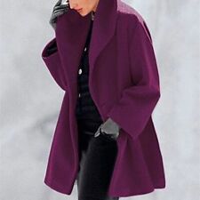Coat button warm coat fashion solid Autumn/winter hooded loose wool coat women's