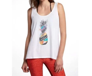 Top sin mangas Hurley TORN PEFECT TANQUE estampado multicolor blanco Racerback junior - Imagen 1 de 3