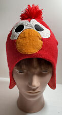 Sesame Street Kids Age 3+ Red Crochet Winter Hat Elmo 100% Acrylic