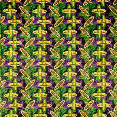 African Print Fabric (90314-4) Geometric 100% Cotton 44" Wide Sold By The Yard - Image 1 of 4