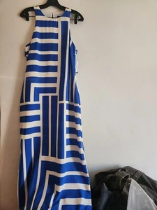 Donna Morgan Geometric Sleeveless Midi Dress Size 10 NWT - Picture 1 of 14