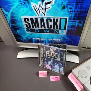 WWF SmackDown 1 PS1 Black Label Case COMPLETE PlayStation 1 smack down cib wwe - Picture 1 of 9