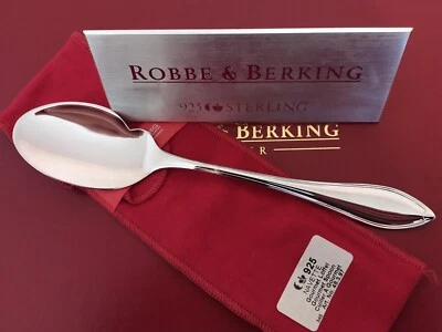 ROBBE & BERKING NAVETTE GOURMET LÖFFEL 925 STERLING SILBER BESTECK R&B UNBENUTZT - Bild 1 von 2
