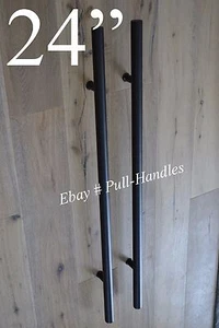 24" Entry Front Door Long ladder Door Pull Handle Black Stainless Steel Entry - Picture 1 of 4