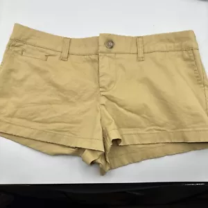 BDG Margot Micro Short Shorts Tan low-rise fitted CUT-out pocket 2 - Picture 1 of 5
