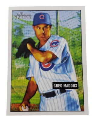 2005 Bowman Heritage бейсбол Грег Мэддокс #139 Chicago Cubs MLB HOF Braves - Изображение 1 из 2