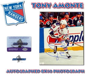 Tony Amonte Signed New York Rangers Vintage 8x10 PHOTO w/COA - ROOKIE PHOTO - Picture 1 of 1