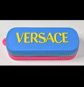Versace Glasses Sunglasses Multicolor Case Only Beach Neon 80's Style Big Zipper - Picture 1 of 12