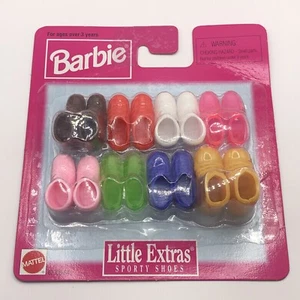 Barbie Little Extras Sporty 8 Pair Shoes Mattel 1998 Sealed READ - Picture 1 of 8