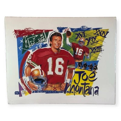 NUEVO Joe Montana “A Football Legend” 1995 Brian Fujimori Litografía Impresión 20x16 Foto 1 de 4