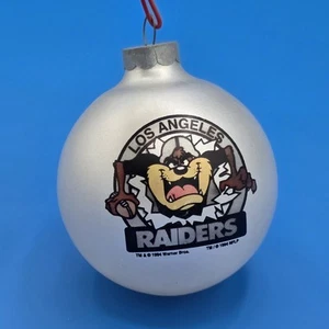 Vintage 1994 Warner Bros Taz Los Angeles Raiders Christmas Ornament NO BOX - Picture 1 of 3