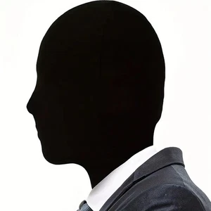 Masque intégral à capuche noir/blanc, accessoire de cosplay pour Halloween - Picture 1 of 14