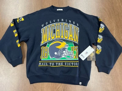 SUDADERA MICHIGAN WOLVERINES 47 PARA MUJER GO BIG OVERSIZE CUELLO REDONDO S NUEVA CON ETIQUETAS $90 Foto 1 de 4