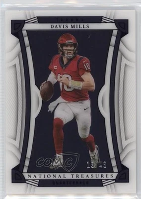 2022 Panini National Treasures Purple /49 Davis Mills #22 - Image 1 of 2