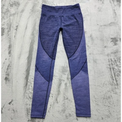 Leggings Athletic Works para mujer XS Heathered Purple Color Block Ankle Stretch Gym Foto 1 de 4