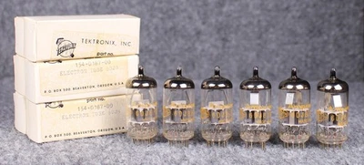 (6) Tubos de bajo ruido Tektronix Amperex 6DJ8 ECC88 SELECCIONADOS NUEVOS EN CAJA ~ ¡PRUEBA FUERTE! Foto 1 de 4