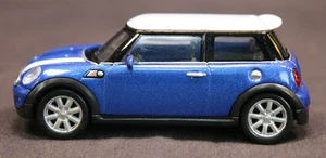 Mini Cooper S Blue & White 1:43 Car Diecast Welly NEX - Picture 1 of 5