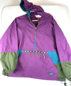 Vtg LL Bean Thinsulate Anorak Jacket Colorblock Aztec Women’s XL 90’s USA - Picture 1 of 12