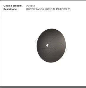 SCHEIBENSTANGENSCHEIBE 460mm 18" GLATT MIT RAHMENLOCH 23mm 4,4 kg - Bild 1 von 1