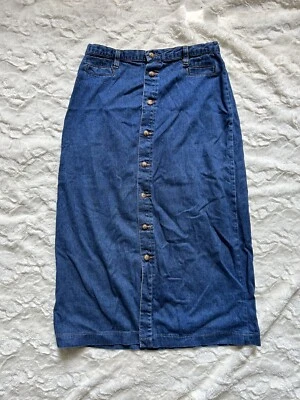 White Stag Denim Skirt - Buttoned - Size 10 - 100% Cotton - Gently Used - Image 1 of 4