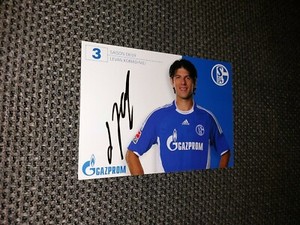 LEVAN KOBIASHVILI #5 SCHALKE 04 & GEORGIA - 6x4 AUTOGRAPHCARD ORIGINAL SIGNED