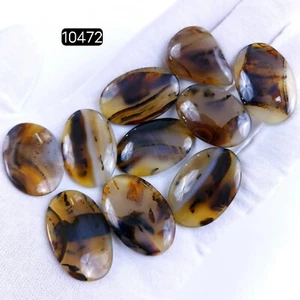 Lote de 10 piedras preciosas cabujón ágata natural Montana de 258 quilates 33X21 29X20 mm #10472 - Imagen 1 de 4