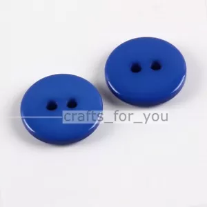 2-HOLE 4-HOLE COLOURED RESIN ROUND BUTTON FOR SEWING SCRAPBOOK HANDMADE CRAFTS - Picture 1 of 52