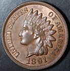 1891 INDIAN HEAD CENT - BU UNC - With A TOUCH OF MINT LUSTER!