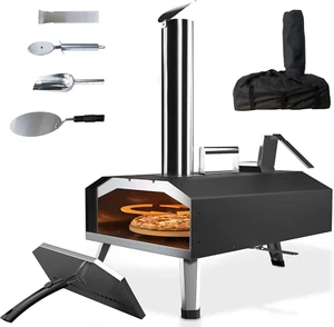 Forno per Pizza Da Esterno: Forno Pizza in Acciaio Inox | Con 12'' Palla E Piet - Foto 1 di 12