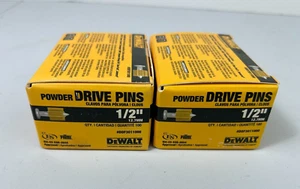 NEW (2) Boxes Dewalt 1/2" Powder Drive Pins Metal to Steel 200 Total - Picture 1 of 4