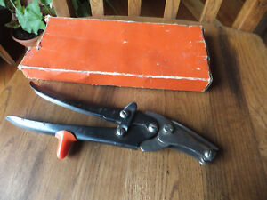 Vintage Hand Powered Power Leverage Double Cut Tin Snips Snippers Pipe Cutter
