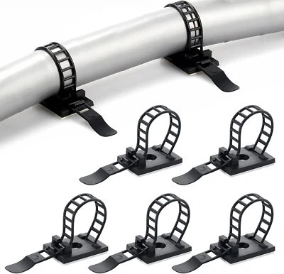 ‎FIPPY 100PCS Adhesive Cable Ties Cable Clips, Self-adhesive Nylon Cable Straps,