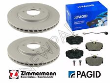 For BMW E30 3-Series Front Disc Brake Rotors Zimmerman & Front Pagid Pads Kit
