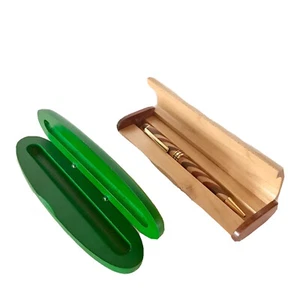 Wooden Pen Case Single Pen Storage Gift Box Hinged With Lid New - Picture 1 of 19