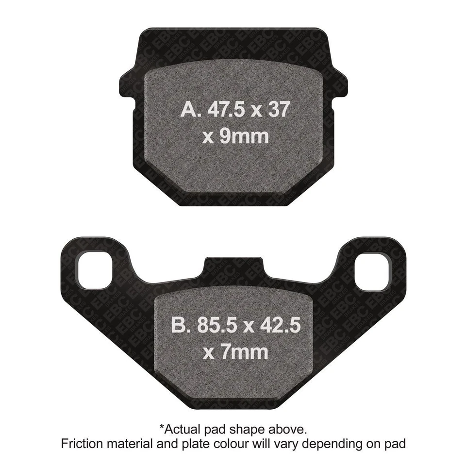 EBC Motorcycle TT Brake Pads Front Left Kawasaki KX 100 1992 - 1996 - Image 1 of 1