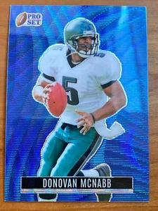 Donovan McNabb 2023 Leaf Pro Set Metal Retro Blue Wave Parallel #3/6 Eagles - Picture 1 of 2