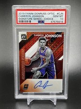 2019-20 Donruss Optic Cameron Johnson Signature Series Choice RC Auto PSA 10