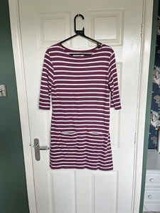 Vestido para mujer Seasalt Cornwall a rayas púrpura talla UK 10 100 % verano playa - Imagen 1 de 6