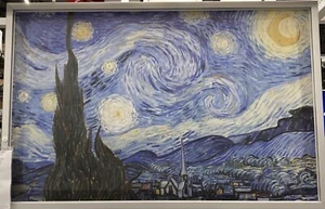 IKEA BJORKSTA VAN GOGH Starry Night WITH FRAME , 30 ¾ x 46 ½ " - Picture 1 of 1