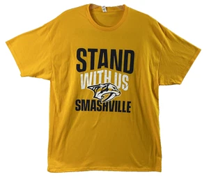 Nashville Predators T Shirt Mens XL Short Sleeve Smashville Hockey Team - Picture 1 of 10