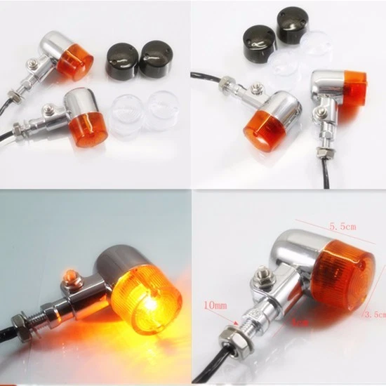 Indicador de luces de señalización de giro de motocicleta para Harley Sportster Softail Street  Foto 1 de 4