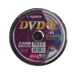 Ritek Ridata Mini DVD R 4x 2.92 GB 60min Cake 10pk Spindle Hard Coating 2 Sided - Picture 1 of 2